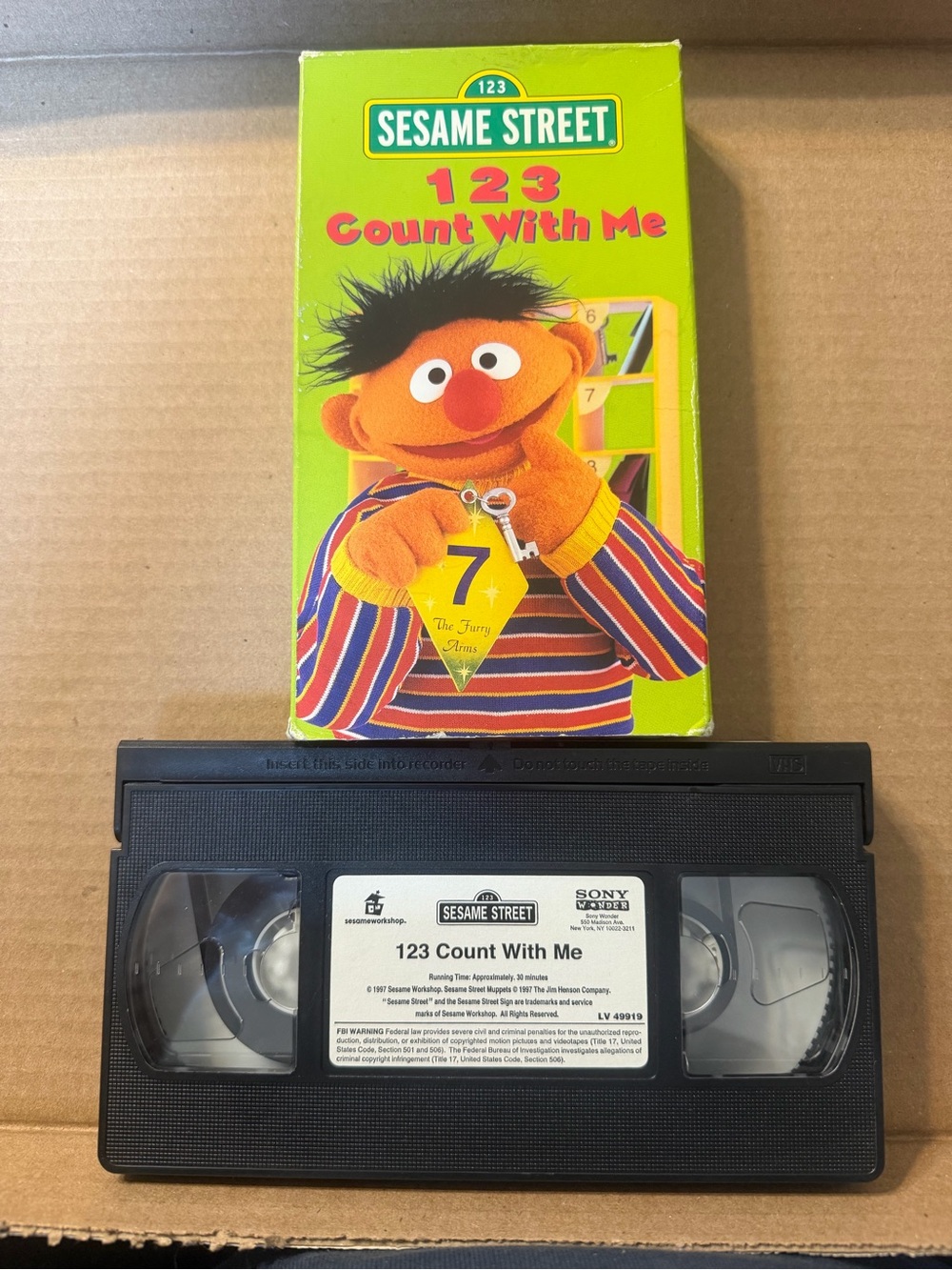 Sesame Street 123 Count With Me 1997 VHS Tape